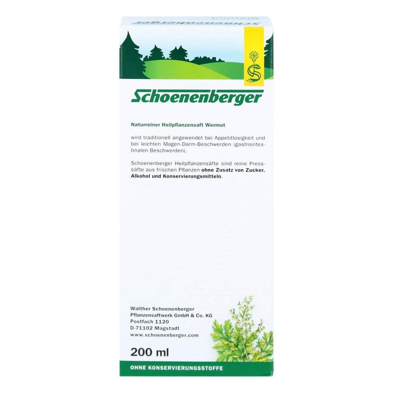 Schoenenberger Wormwood Juice 200 ml