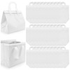 30 Pack Insulated Take Away Bags, White Reusable Grocery Bag