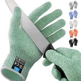 Zulay Cut Resistant Gloves Food Grade Level 5 Protection - Comfortable Safety Cutting Gloves For Chefs - Cut Resistant Work Gloves For Oyster Shucking, Fish Fillet, Mandolin Slicing (Small, Green)