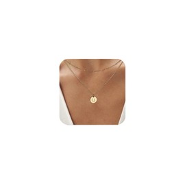 APMGONT Gold Layered Initial Necklaces for Women, Stainless Steel Letter Necklace layered, A-Z Initial Layered Necklace, Jewelry Birthday Gifts for Women Girls,16+2inch (Gold U)