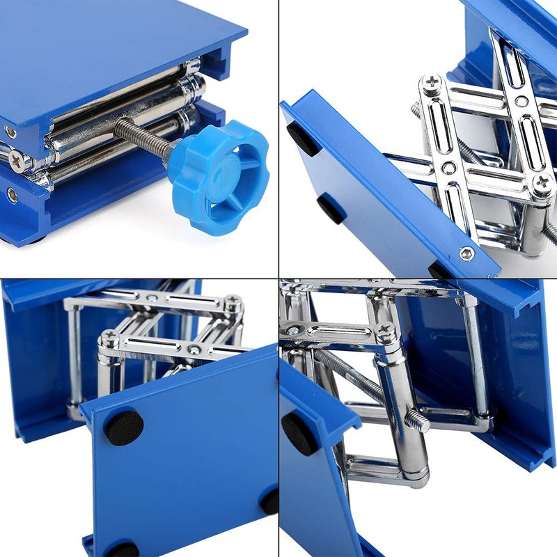 Laboratory Stand, 100 x 100 mm Laboratory Scissor Jack, Blue