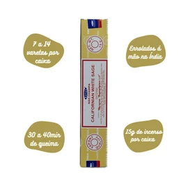Nag Champa Californian White Sage Incense Sticks 15g Export quality Satya