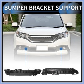 PARSLUCK Bumper Support Bracket, Left and Right Side Front Bumper Retainer Bracket Hold Mount No.525360D040/525350D040 for Toyota Yaris 2006-2009 ABS Plastic Black, 1 Pair Stable
