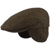 Men's Winter Flat Cap with Ear Flaps, Made from 100