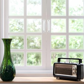 ACONDE 4 Pieces Patio Door Handle for Doors and Windows, Door Handle Patio Door Exterior with Screws, Aluminium Alloy Handle, White