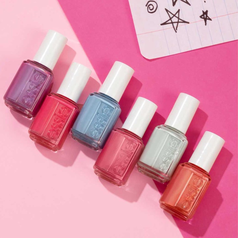 essie salon-quality nail polish, vegan, pink, shimmer, spring fling, 0.46