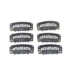 Beavorty 100pcs u Shape Snap Clips for Hair Extensions and Wigs Black Clips for Secure Styling for Berets and Caps No Frequent Adjustments Needed