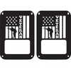 JeepTails Veteran USA American Flag Tail Lamp Light Covers Compatible