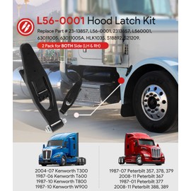 2 Pack for Peterbilt Kenworth Hood Latch Base for Peterbilt 379 378 377 357 389 367 388 389 & Kenworth T300 T600 T800 W900 Peterbilt L56-0001& Kenworth 315-5401, 13-04339