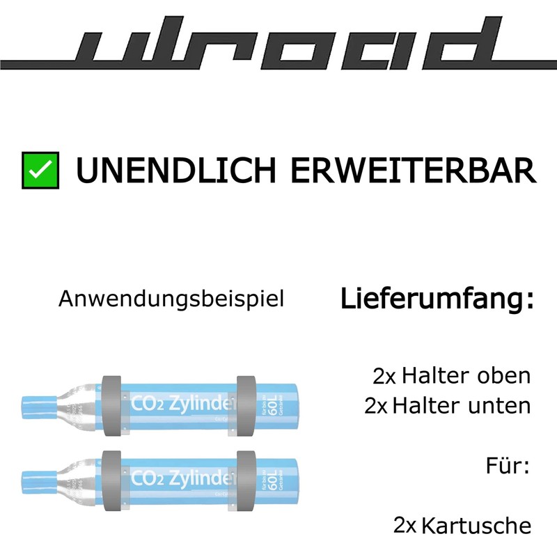 ULROAD 2 x Wall Mount CO2 Bottles Compatible with Sodastream