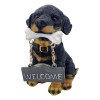 Treasure Co Trio Rottweiler Welcome Statue 6 in Resin Guard