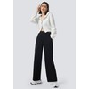 AFITNE Womens Wide Leg Work Pants High Waisted Pull On