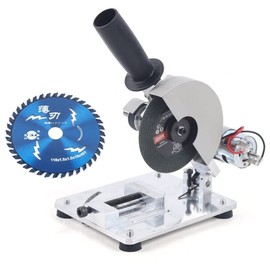 Electric Portable Mini Table Saw 4'' Cutting Machine with 2 Blades, 9000r/min Multipurpose Cutting Chop Saw, for Soft Metal, Iron Sheet, Wood, Plastic, Aluminum Alloy Cutting