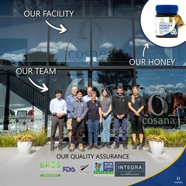 Cosana Manuka Honey 400 MGO+ 8.8oz (250g) – 100% Pure - Bottled, sealed, and certified in New Zealand