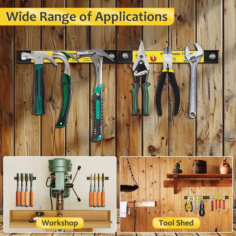 UCINNOVATE 8” Magnetic Tool Holder, 6 Pack Heavy Duty Magnetic