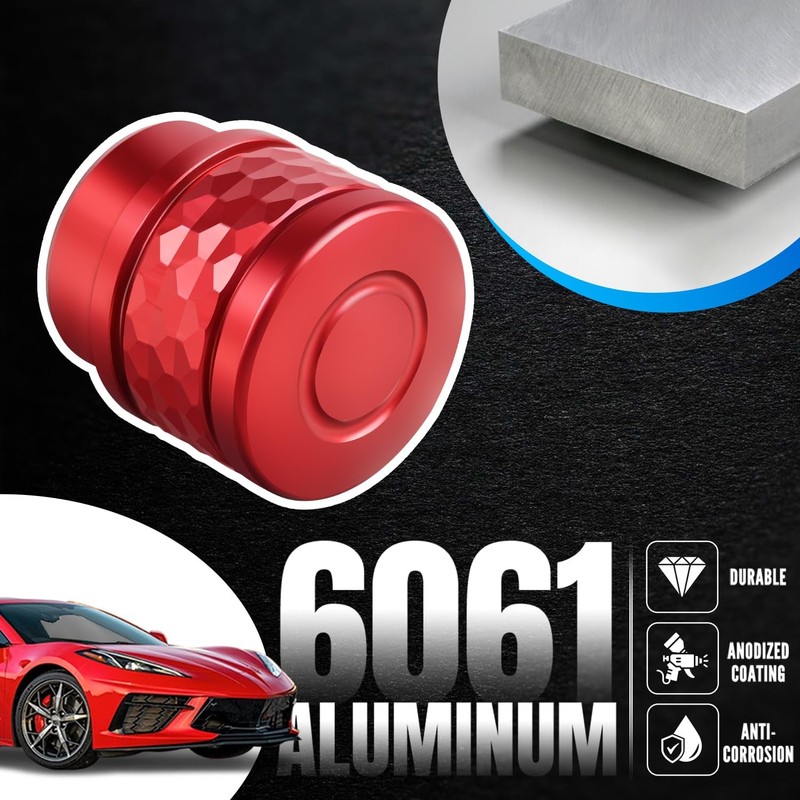 BILLFARO Red Volume Control Knob,Extended Protective Decorative Volume Dial Rotary