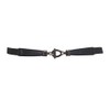 eVogues Plus size Metal Buckle Skinny Elastic Cinch Belt Black