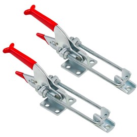 SKYCY 2PK Toggle Clamp 2000 lbs Holding Capacity,431 Self-Lock U-Bolt Adjustable Latch w/Antislip Hand Grip Heavy Duty Toggle latch Clamp for Woodworking Jigs,Tire Carrier,Tool Box & Barn Door Latch