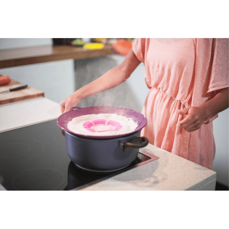 Cooking flower mini boil-over protection, diameter 16.5 cm, anthracite