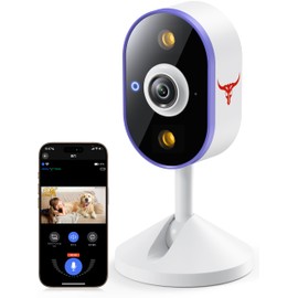 Camera-C100-d4 Security Camera, Outdoor & Indoor Use, 1080P Pet Camera, Surveillance Camera, Full HD, Wi-Fi Compatible, Color Night Vision, IP65 Waterproof, Dustproof, Motion Detection, Human Body