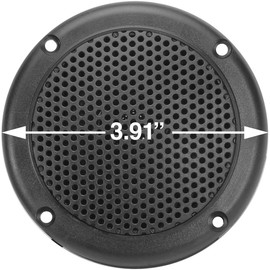 3” Water Resistant Speakers Dual Cone 50 Watts for Marine, RVs, & Hot Tubs Grills Included - Pair
