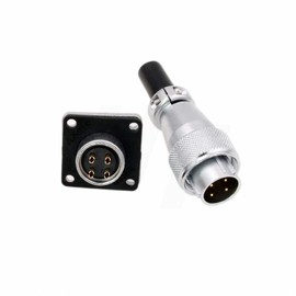 HangTon WS16 4 Pin Aviation Circular Metal Connector 5A 18awg Cable Plug Panel Mount Socket Industrial Power AC Solar Automotive Outdoor Application