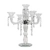 Allgala Crystal Candle Holder 5-Arm Taper Candlestick Crystal Candelabra -