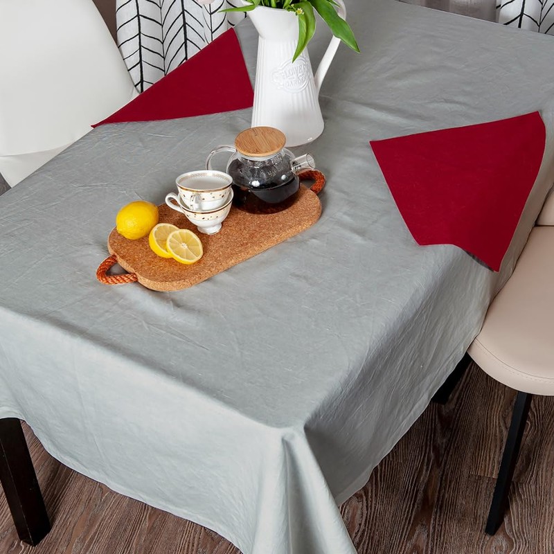 Venuscello 6 x Silver Paper Table Cover Cloths, 90cm x