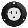 Nema 5-20R Flanged Outlet with Waterproof Cover, 5-20R 20A 125V