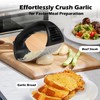 FATUXZ Garlic Press Rocker Set，Stainless Steel Garlic Mincer Tool with