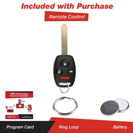 KeylessOption Keyless Entry Remote Fob Uncut Ignition Car Key for 2006-2011 Honda Civic EX Si N5F-S0084A