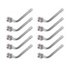 10 Pcs TR545D Truck Tire Valve Stems, 60 Degree Bend