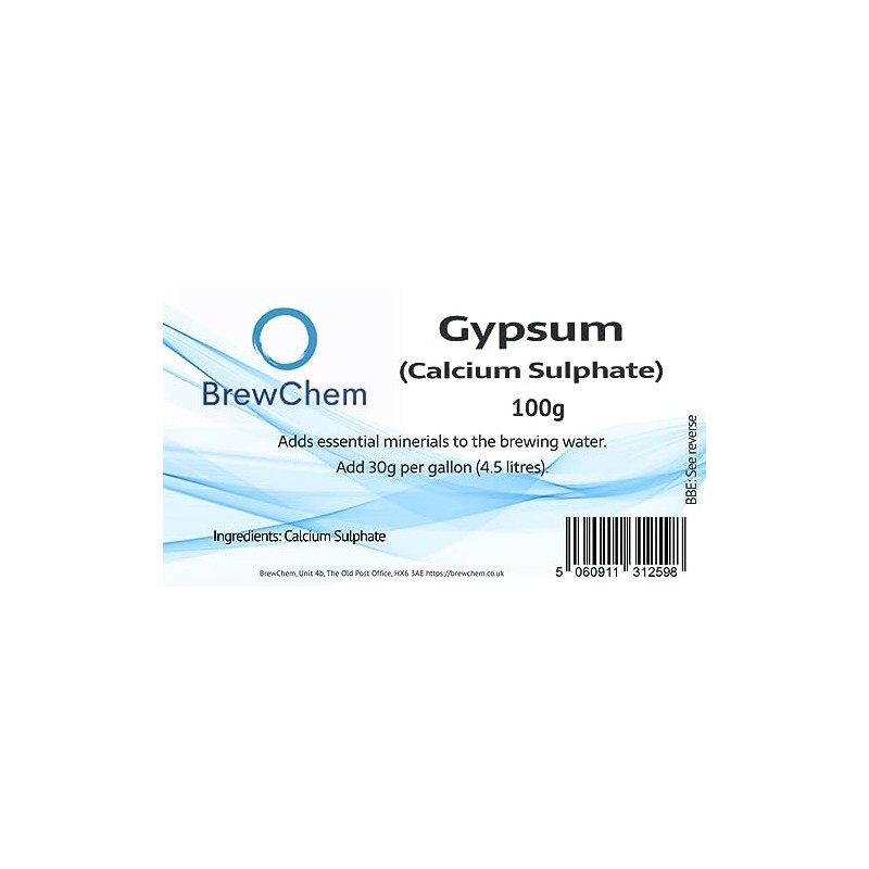 BrewChem - Calcium Sulphate (Gypsum) 100g