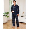 ENJOYNIGHT Mens 100% Cotton Flannel Pajamas Set Plaid Button Pjs