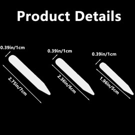 30 pcs Collar Stiffeners, Plastic White Smooth Shirt Collar Stiffeners 3 Size Collar Stays Stiffener Fabric Stiffener White Collar Extender for Home Use Organizing Travel Mens Dress Shirt