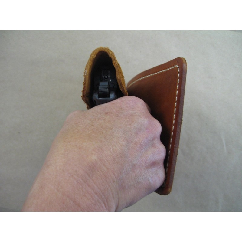 Azula Inside the Pocket Leather Concealment Handgun Wallet Holster for