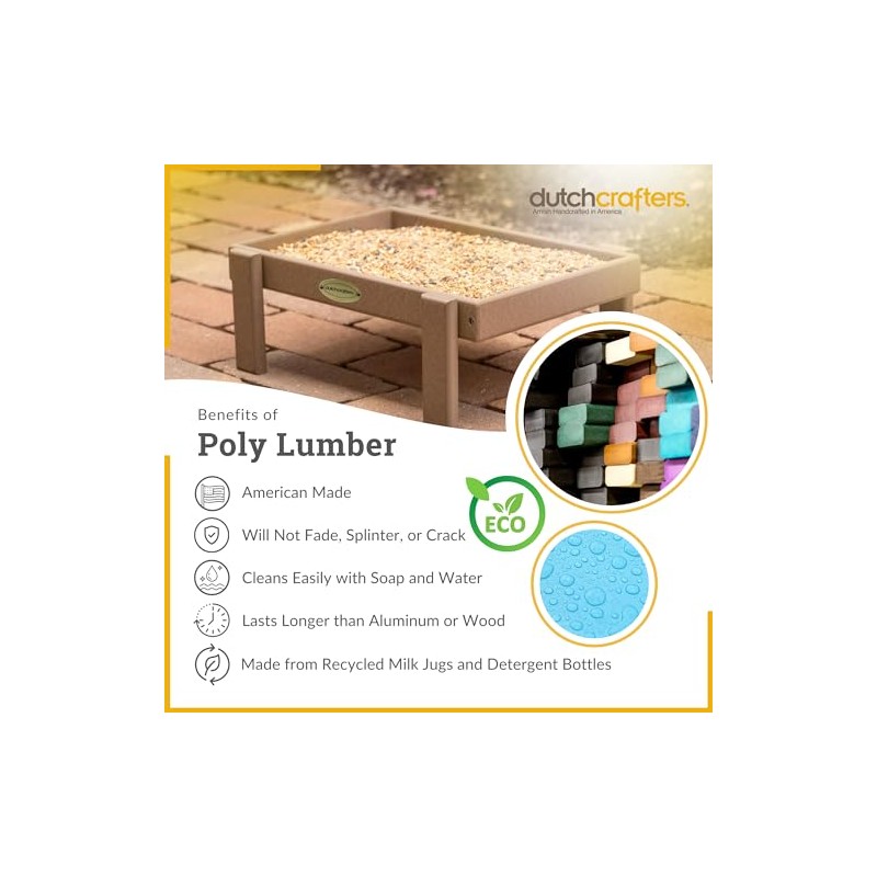 DutchCrafters Peanut Hanging Poly Bird Feeder (Tudor Brown & Lemon