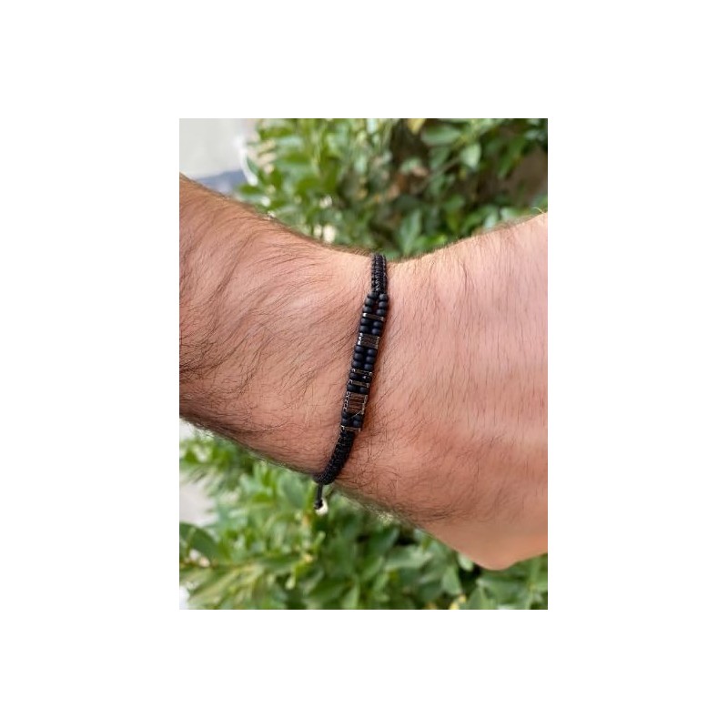 Live Gems | Custom Morse Code Mens Bracelet, Daddy Of