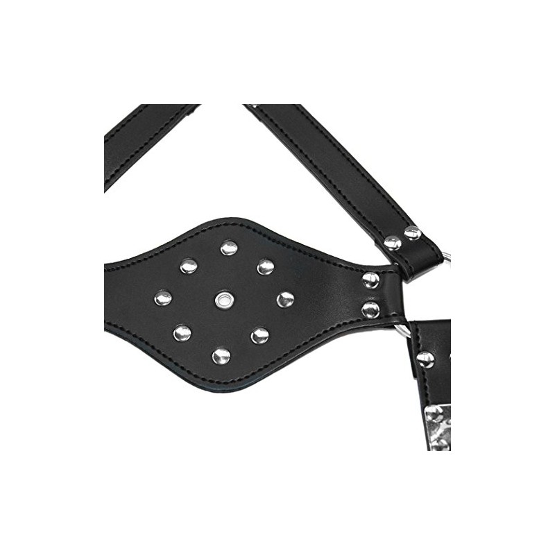 SEE-X Toggle Head Harness with Hole on Mouthpiece Black Mod