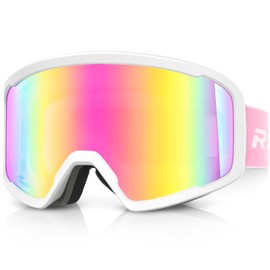RIOROO OTG Ski Goggles Men Women and Adults Snowboard Goggles 100% UV Protection Ski Goggles for Glasses Wearers, Snow Goggles Anti-fog Ski Goggles