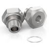 SATUY 2Pcs Oil Pressure Sensor Adapter, M16x1.5 to 1/8" NPT,