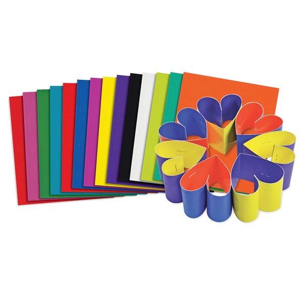 Roylco Double Colored Card Stock, 8" x 9", Assorted Colors, Pack of 100