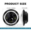 QULOOX Pair 7" Inch Round LED Headlights Hi/LO Sealed Beam