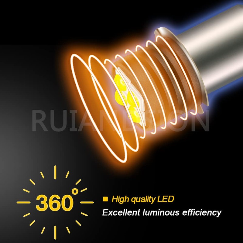 Ruiandsion P13.5S LED Flashlight Bulb 3V 3030 4SMD Chips LED
