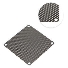 sourcing map 80 mm Computer Fan Filter Grille PVC Mesh Dustproof Housing Cover for Computers Black Pack of 12