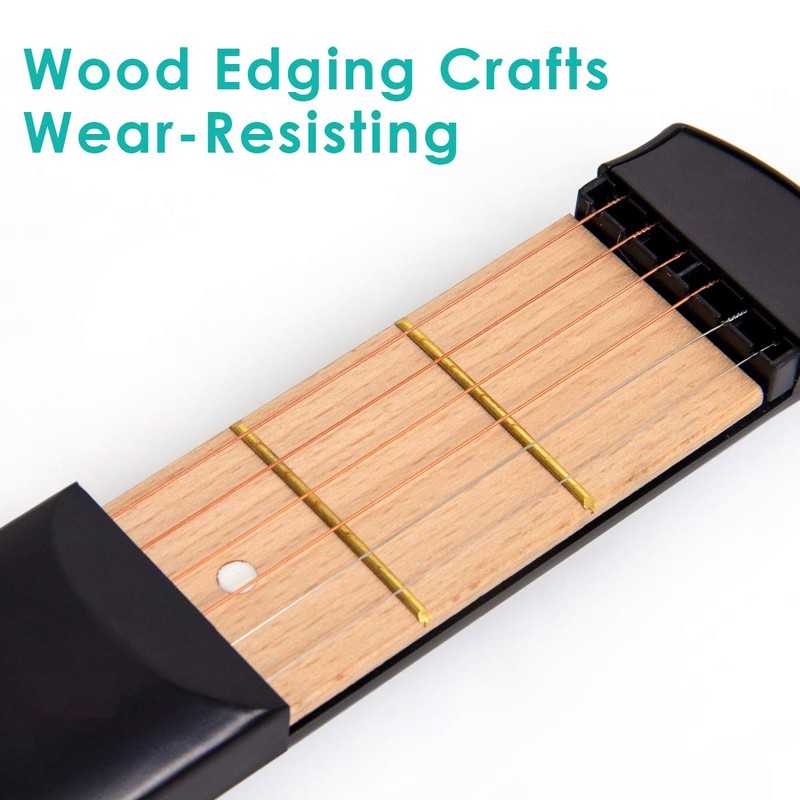 Pocket Acoustic Guitar Practice Tool 6 String Fingerboard 6 Fret