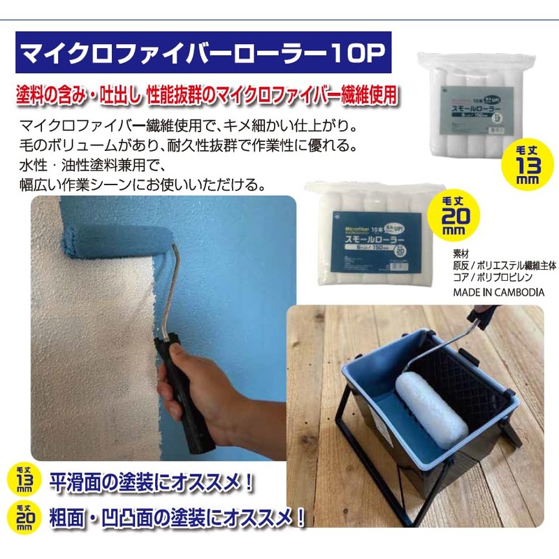 Handy Crown Paint Microfiber Small Roller Medium Bristle, Bristle Length