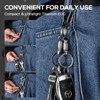 TISUR Titanium Quick Release Keychain, Retractable Key Chain Detachable Keychain