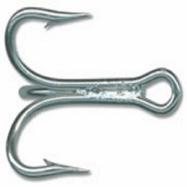 Mustad Treble Hook, 3 Extra Strong, Short Shank - Durasteel 3/0