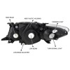 Spec-D Tuning Fits 2009-2010 Toyota Corolla Black Headlights Headlamps Left+Right